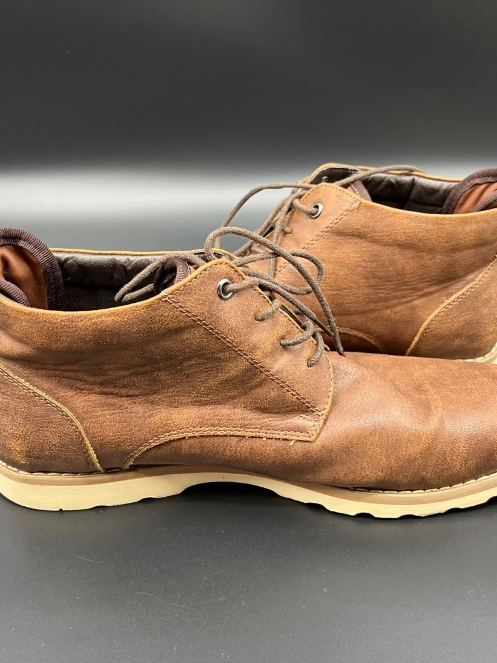 Madden by Steve Madden Men's Bulit Chukka Ankle Boots Size 12M Brown Lace up